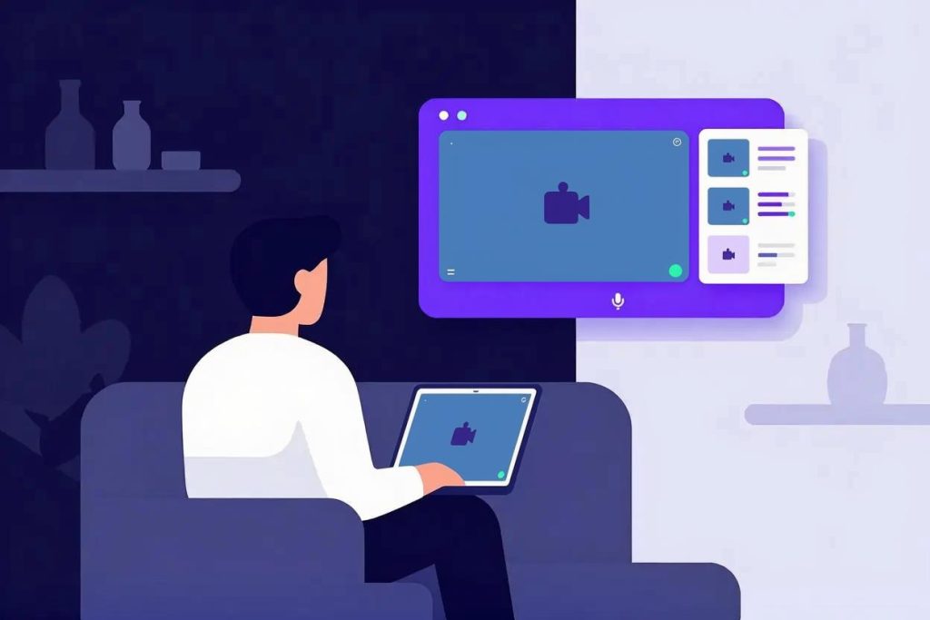 Persona en una consulta virtual